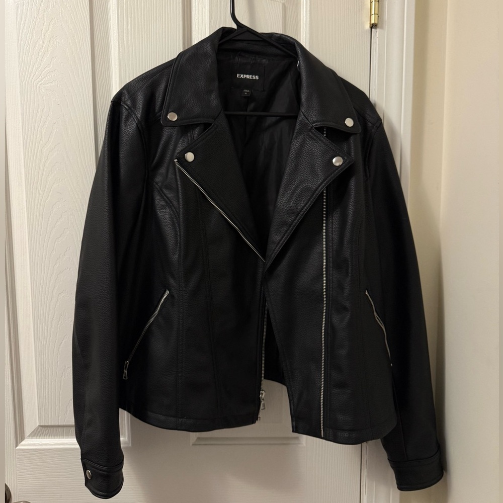 Express Black Leather Jacket - image 1